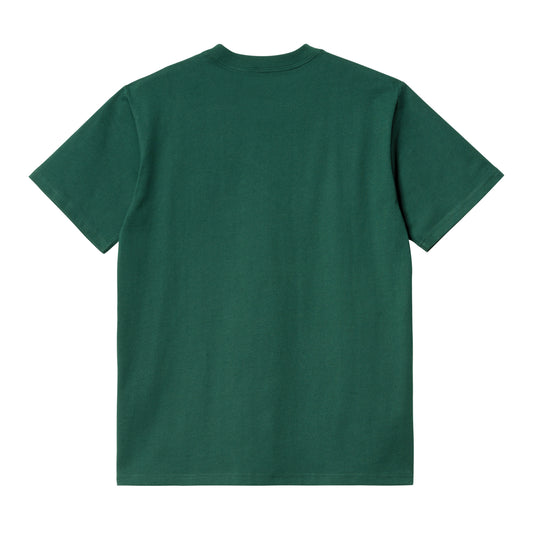 Carhartt WIP University Script T-Shirt Hedge/White. Foto de trás.