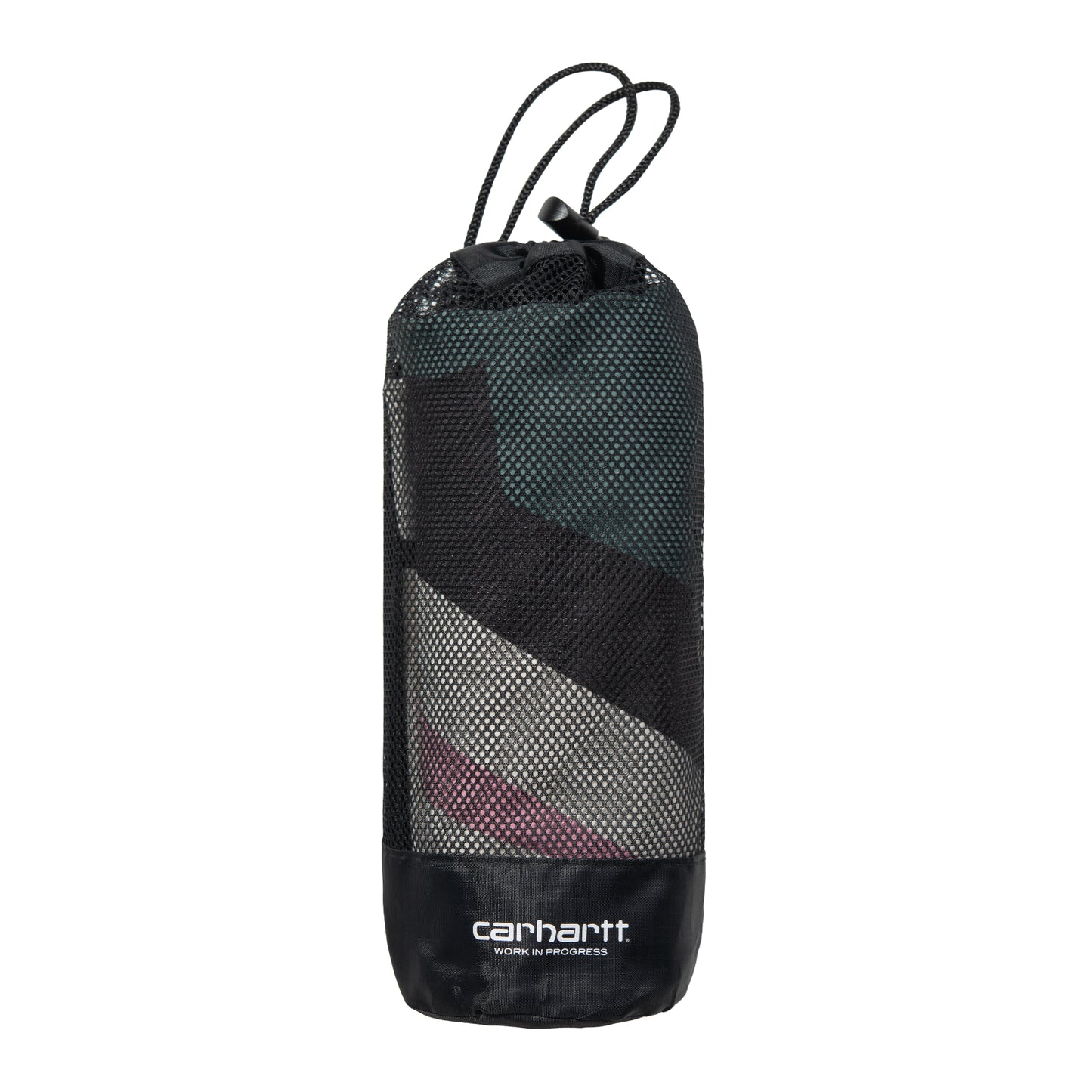 Carhartt WIP Tamas Packable Towel Multicolor. Foto do saco de transporte.