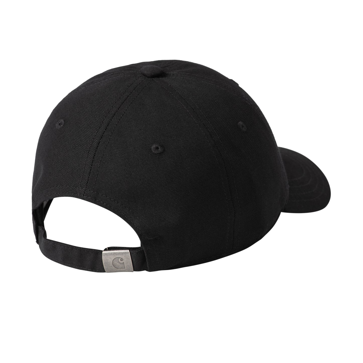 Carhartt WIP Canvas Script Cap Black/Black. Foto da parte de trás a 3/4.