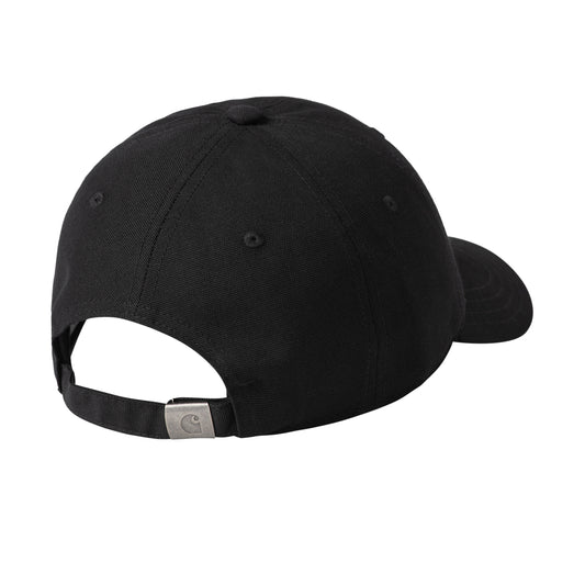 Carhartt WIP Canvas Script Cap Black/Black. Foto da parte de trás a 3/4.