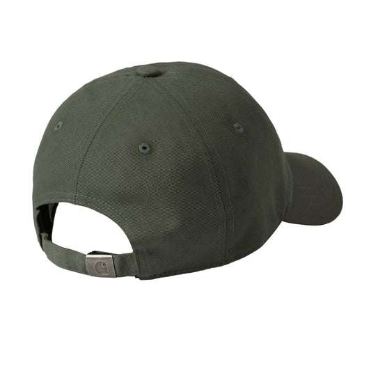 Carhartt WIP Canvas Script Cap Boxwood/Ochre. Foto da parte de trás.