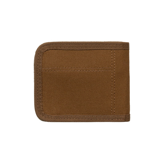 Carhartt WIP Carston Fold Wallet Hamilton Brown. Foto da carteira fechada de trás.