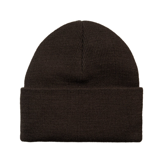 Carhartt WIP Chase Beanie Dark Umber/Gold. Foto da parte de trás.