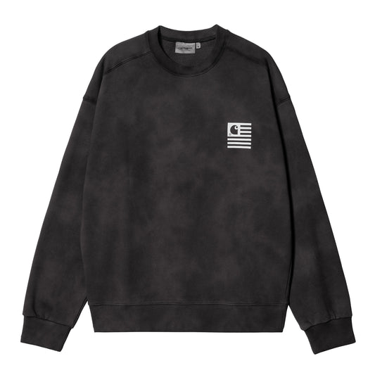 Carhartt WIP Chromo Sweat Black Chromo/White. Foto da parte da frente.