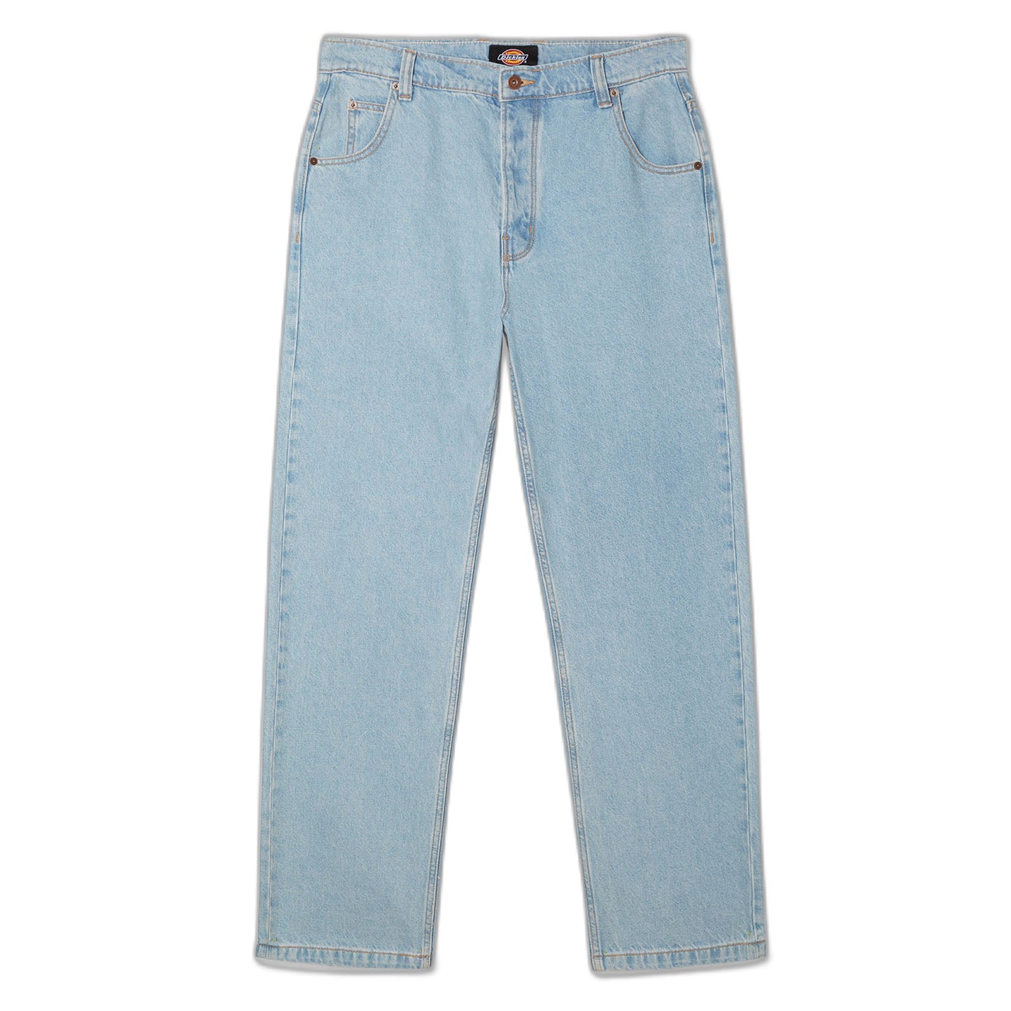 Dickies Thomasville Denim Pants Vintage Blue. Foto da parte da frente.