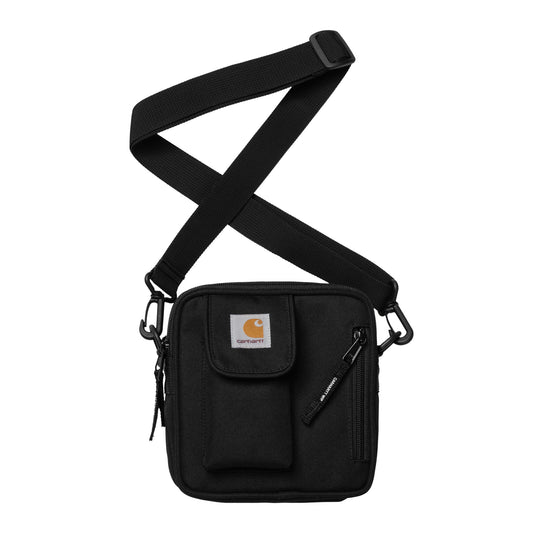 Carhartt WIP Essentials Bag, Small Black. Foto da parte da frente.