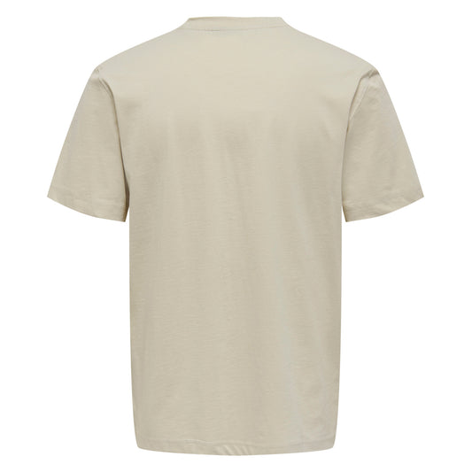 Only & Sons Max Life Reg Stitch T-Shirt Pelican. Foto da parte de trás.