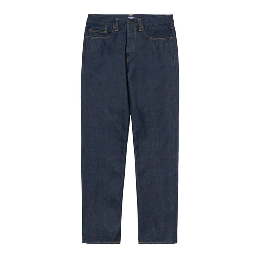 Carhartt WIP Pontiac Pant Blue One Wash. Foto da parte da frente.