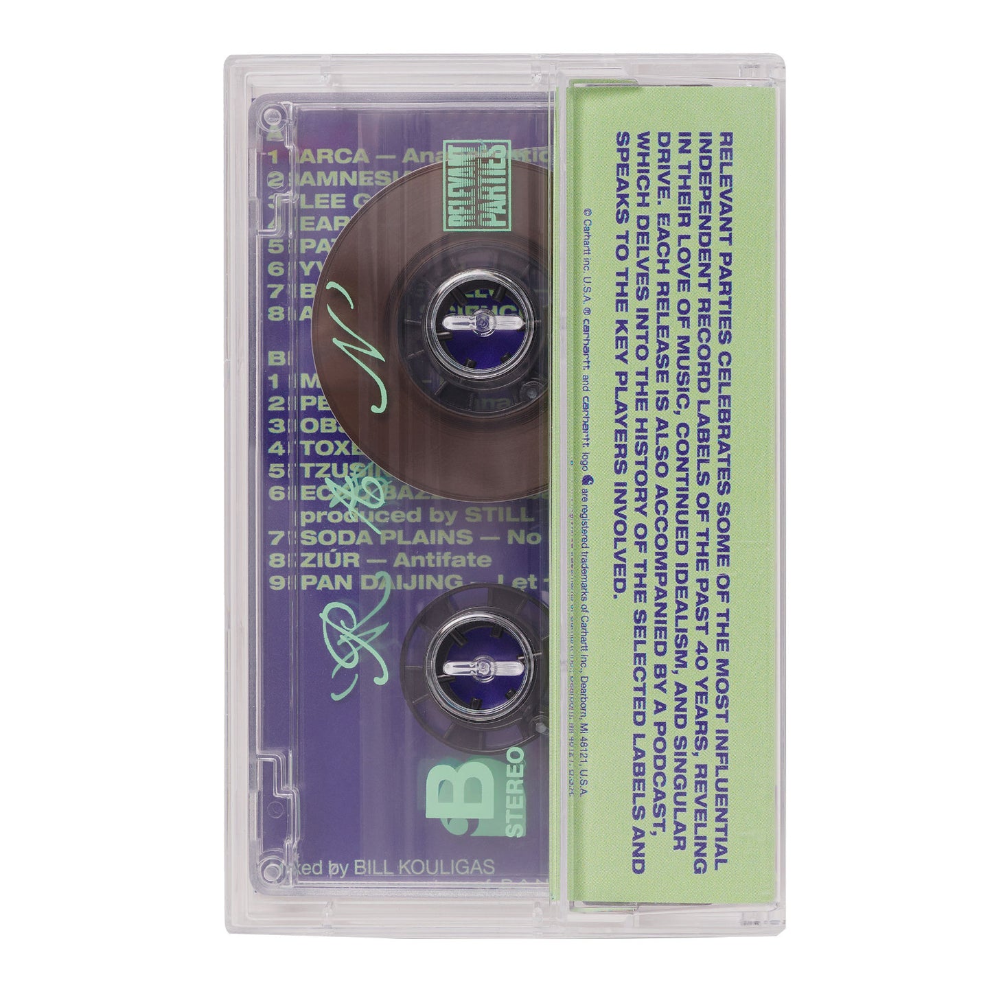 Carhartt WIP Relevant Parties - Pan Mixtape K7. Foto de trás.