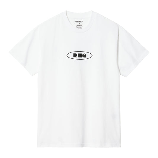 Carhartt WIP Rush Hour T-Shirt White/Black. Foto de frente.