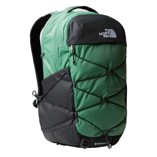 The North Face Borealis Backpack Deep Grass Green/ TNF Black. Foto da parte da frente.