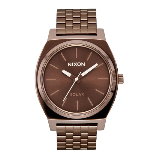 Nixon Time Teller Solar Chocolate/Cappuccino. Foto da parte da frente.