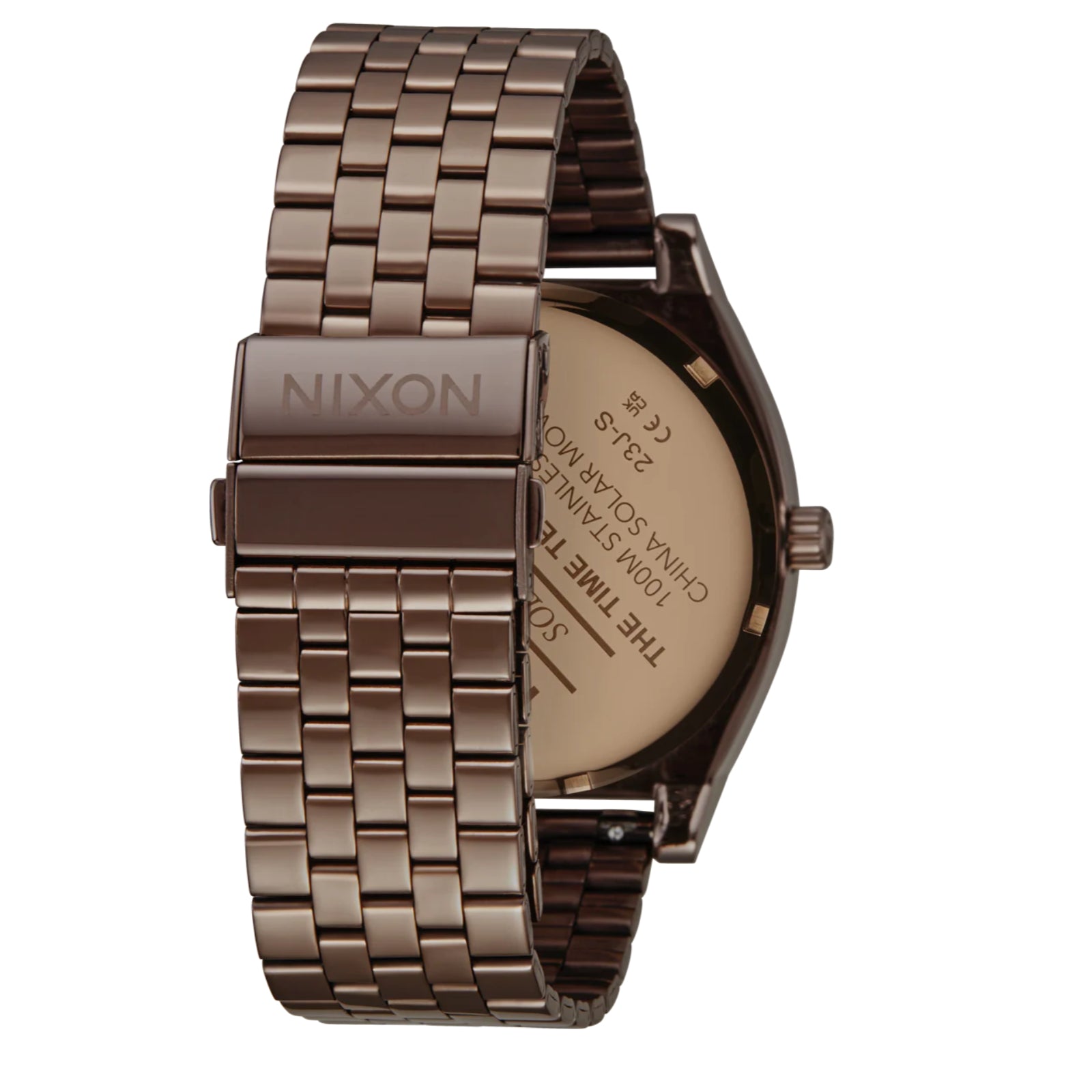 Nixon Time Teller Solar Chocolate/Cappuccino. Foto da parte de trás.