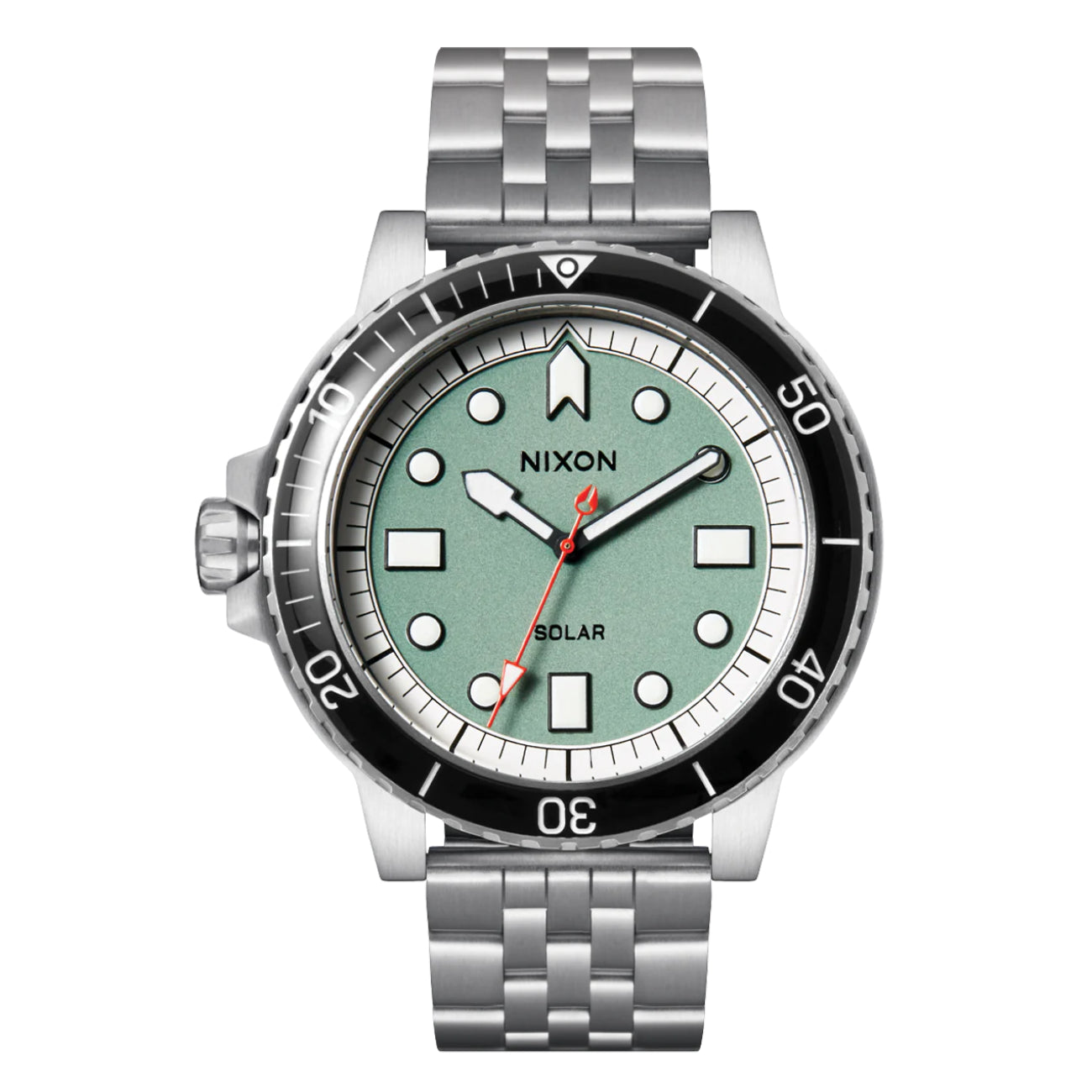 Nixon Stinger 44 Silver/Blue/Black. Foto da parte da frente.