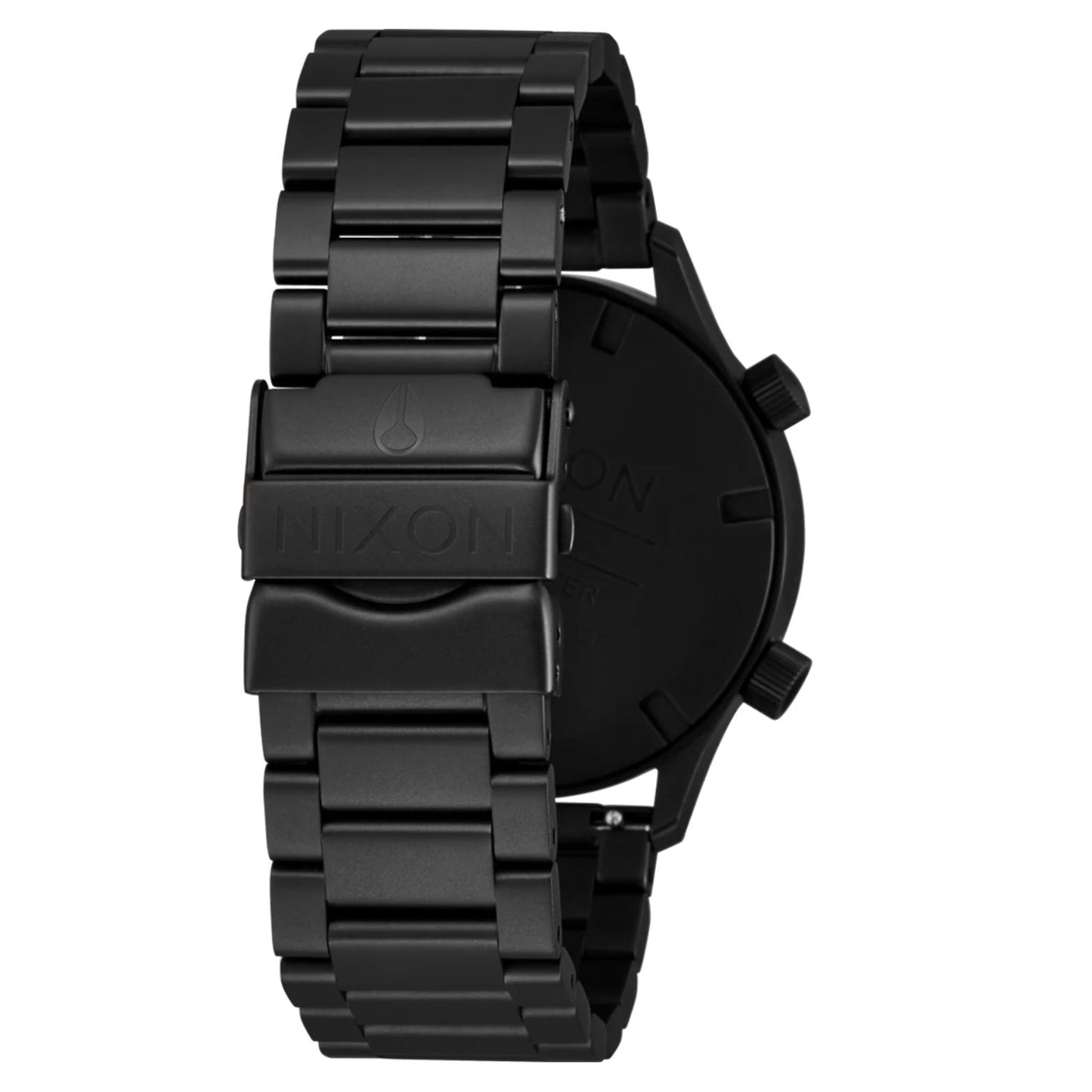 Nixon Drifter 40 Watch Super Black/Black Sunray. Foto da parte de trás.