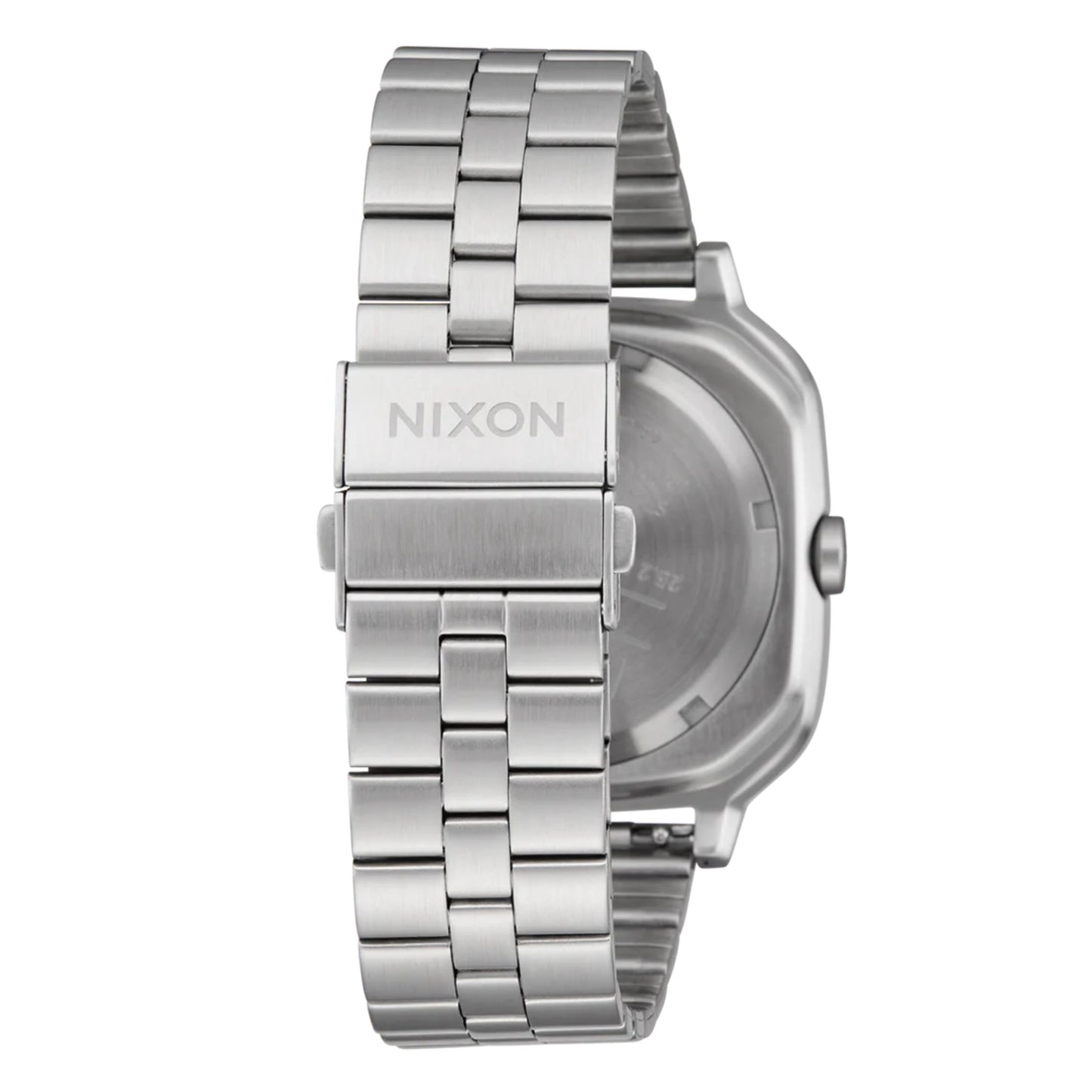 Relógio analógico unissexo Nixon Fremont 40 em Prateado/Midnight. Foto da parte de trás a 3/4.