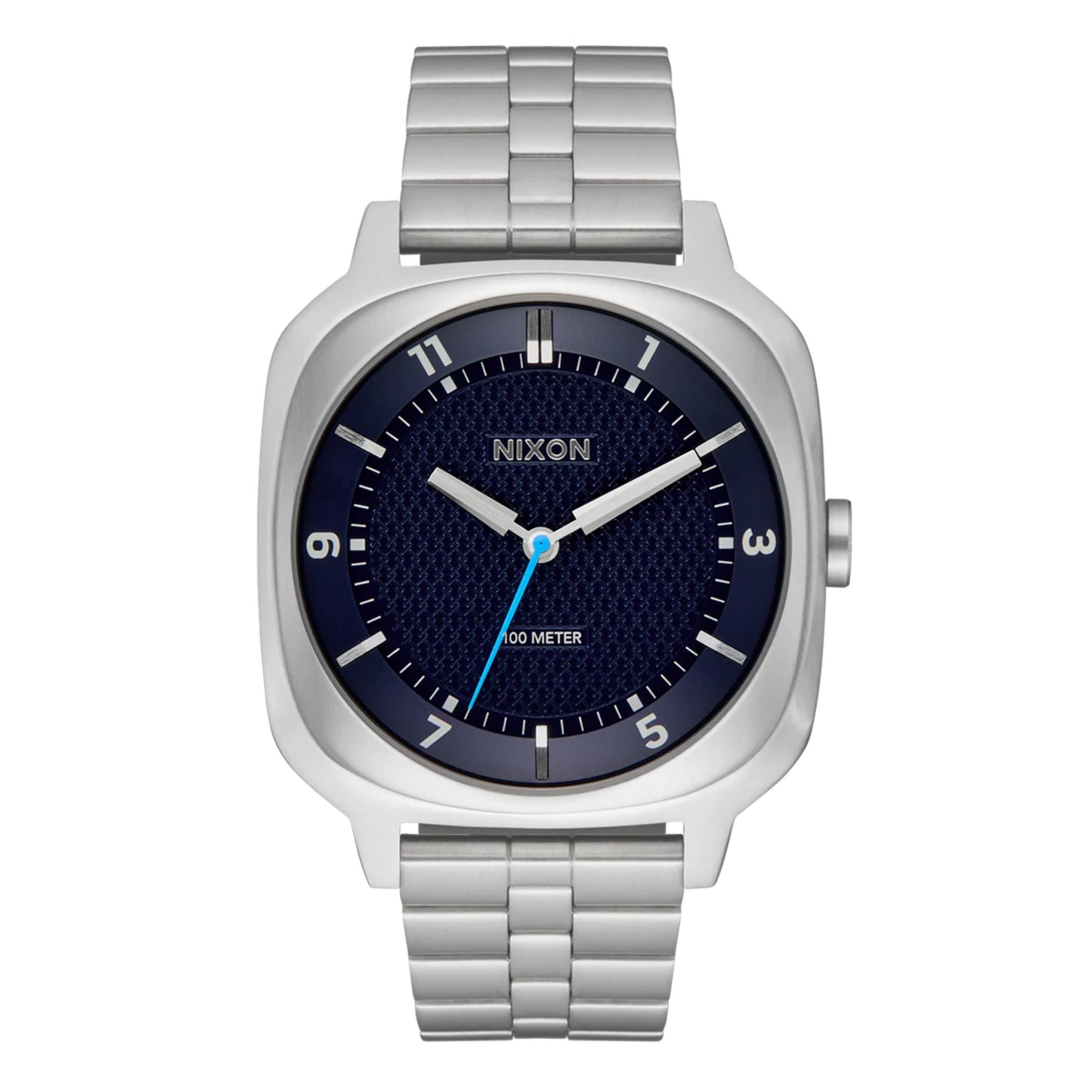 Relógio analógico unissexo Nixon Fremont 40 em Prateado/Midnight. Foto da parte da frente.