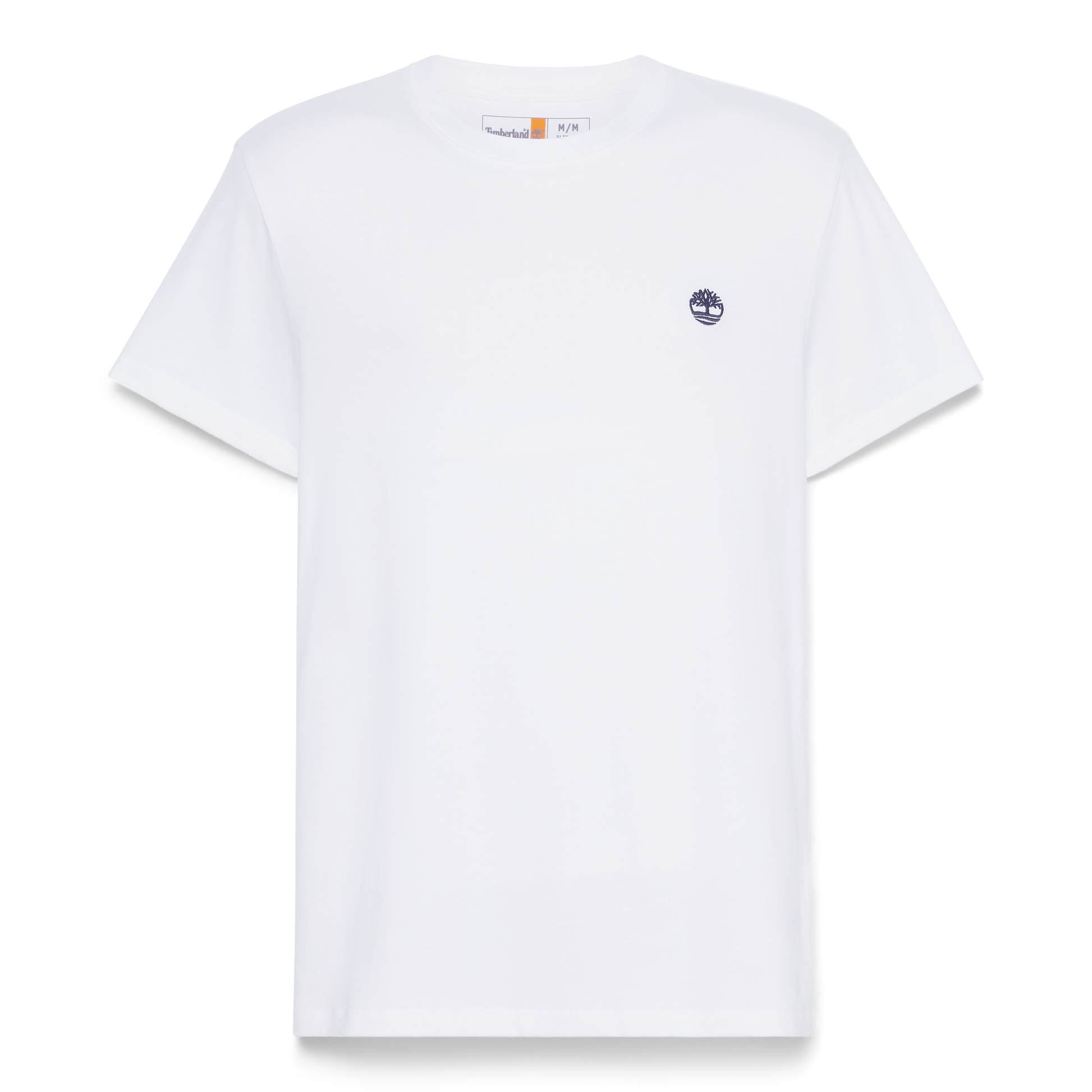 T-Shirt de manga curta para homem Timberland Dunstan River em Branco. Foto da parte da frente.