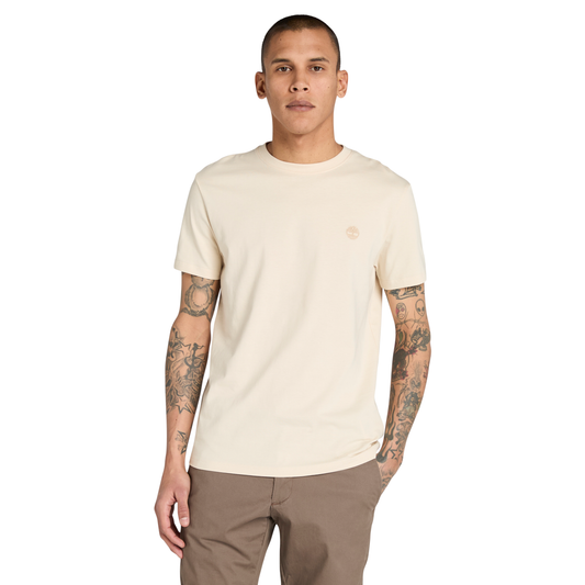 T-Shirt de manga curta para homem Timberland Dunstan River em Angora. Foto da parte da frente vestida.