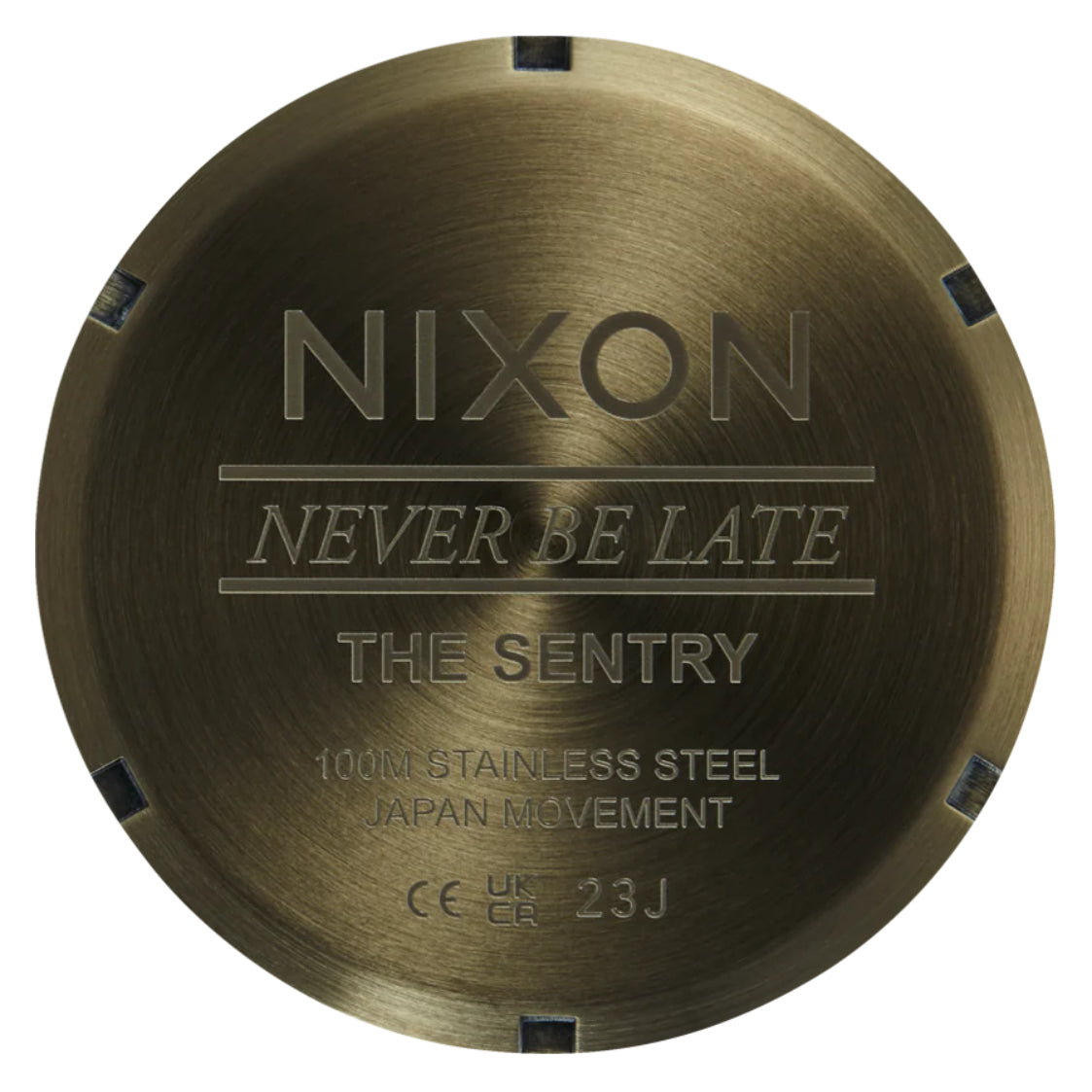 Nixon Sentry SS Dark Olive/Black. Foto da tampa traseira.