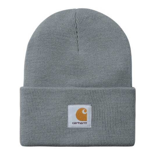 Carhartt WIP Acrylic Watch Hat Dove Grey. Foto da parte da frente.