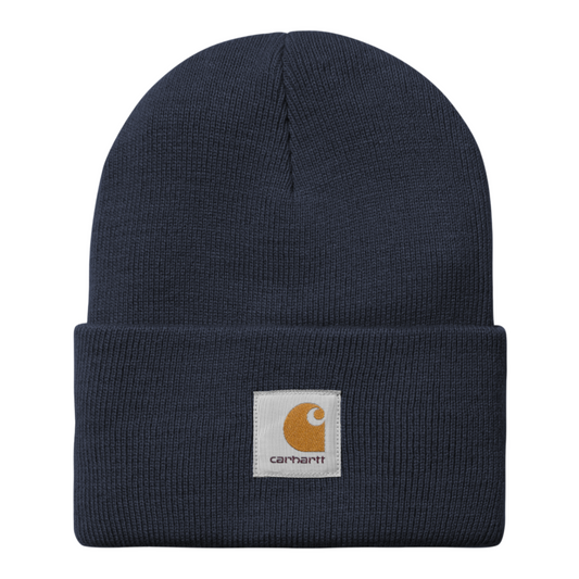 Carhartt WIP Acrylic Watch Hat Air Force Blue. Foto da parte da frente.