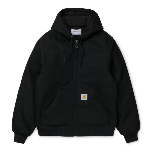 Carhartt WIP Active Jacket Black Rigid. Foto da parte da frente.