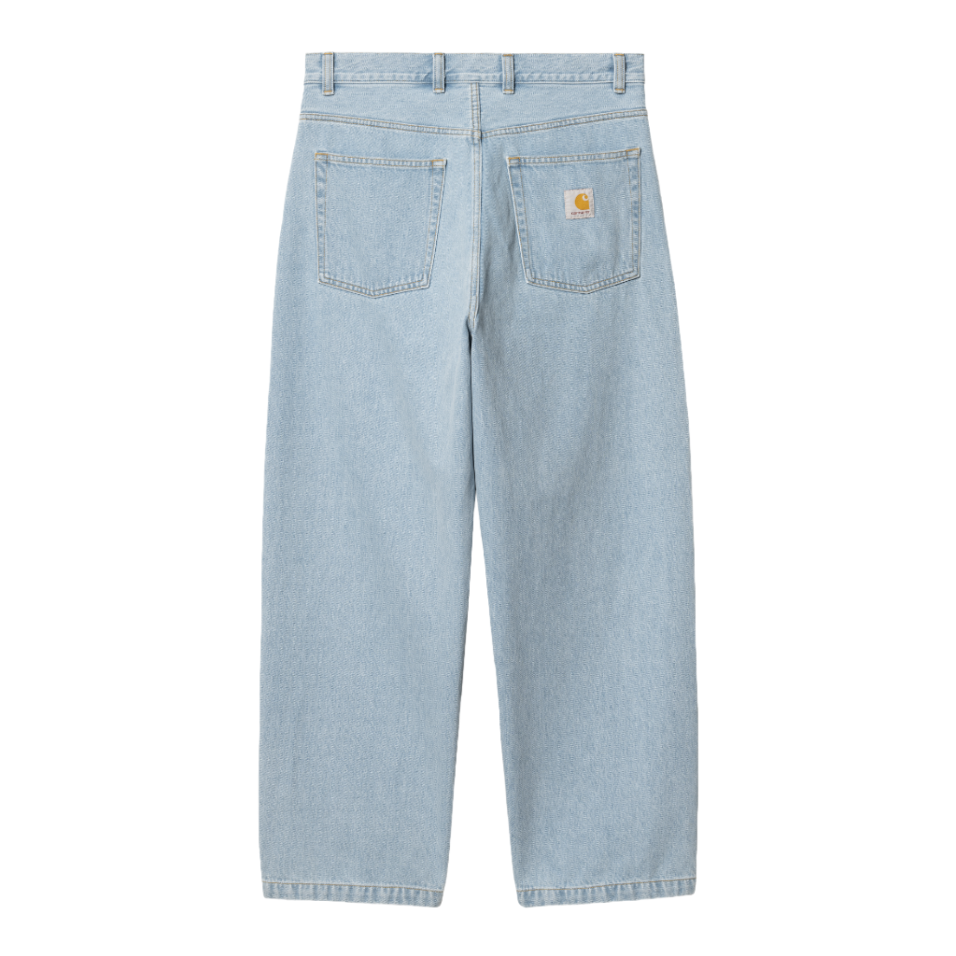 Calça de ganga para homem Carhartt WIP Brandon em Azul Heavy Stone Bleached. Foto da parte de trás.