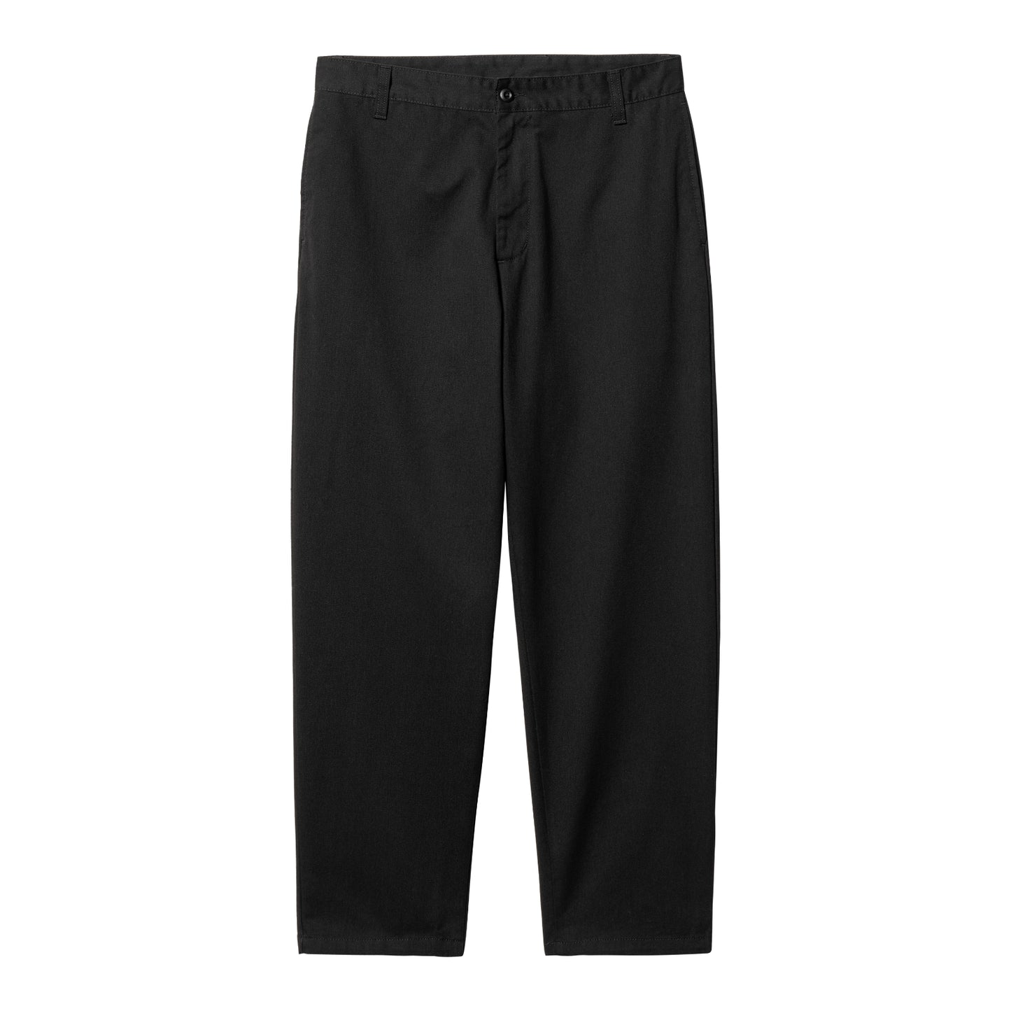 Carhartt WIP Calder Pant Black Rinsed. Foto da parte da frente.