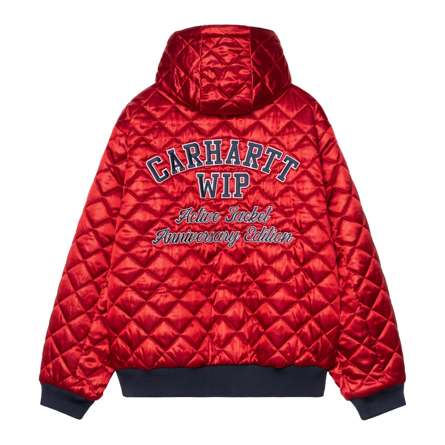 Casaco com carapuço para homem Carhartt WIP 50 Years Anniversary OG Active em Denim Azul / Vermelho USA stone bleached