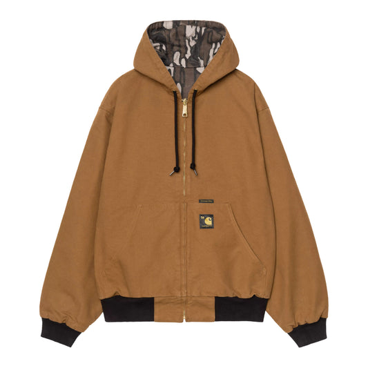 Casaco com carapuço para homem Carhartt WIP 50 Years Anniversary OG Active em Canvas Hamilton Brown / Camo Treb rinsed