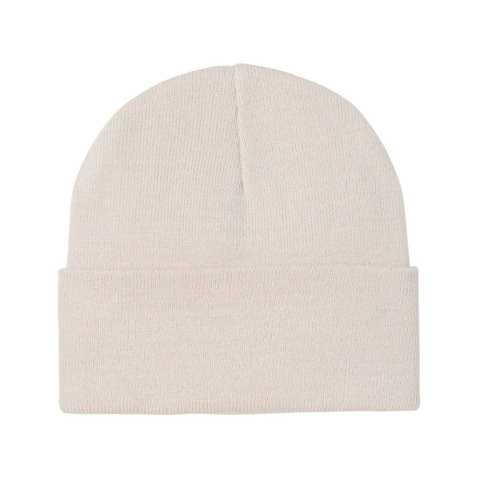 Gorro unissexo Carhartt WIP American Script em Natural. Foto da parte de trás.