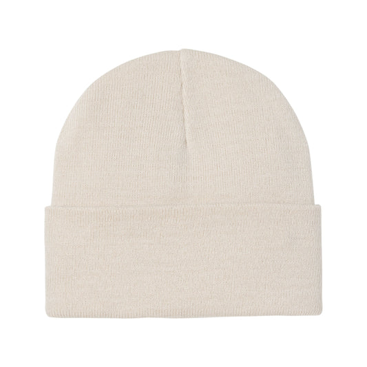 Gorro unissexo Carhartt WIP American Script em Natural. Foto da parte de trás.