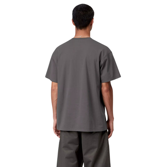 T-Shirt de manga curta para homem Carhartt WIP American Script em Graphite