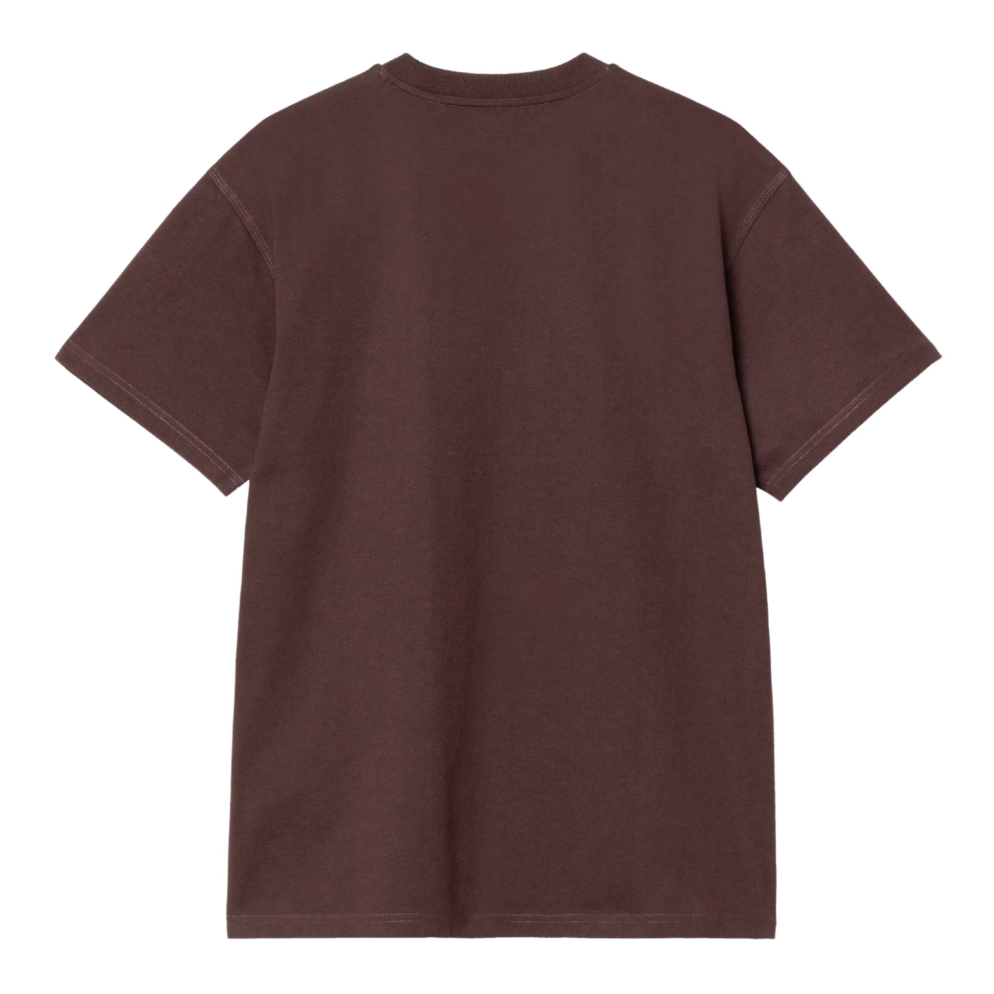 T-shirt de manga curta para homem Carhartt WIP American Script em Palisander. Foto da parte de trás.