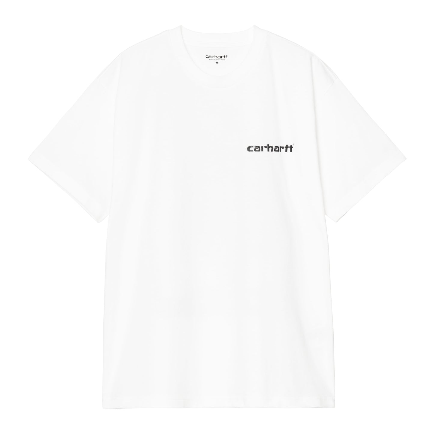 T-Shirt de manga curta para homem Carhartt WIP Archive Script em branco. Foto da parte da frente.