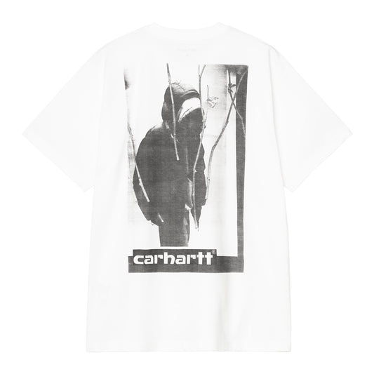 T-Shirt de manga curta para homem Carhartt WIP Archive Script em branco. Foto da parte de trás.
