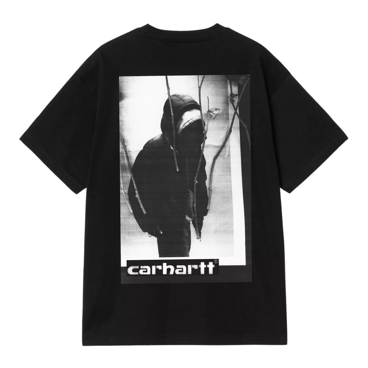 T-Shirt de manga curta para homem Carhartt WIP Archive Script em Preto. Foto da parte de trás.