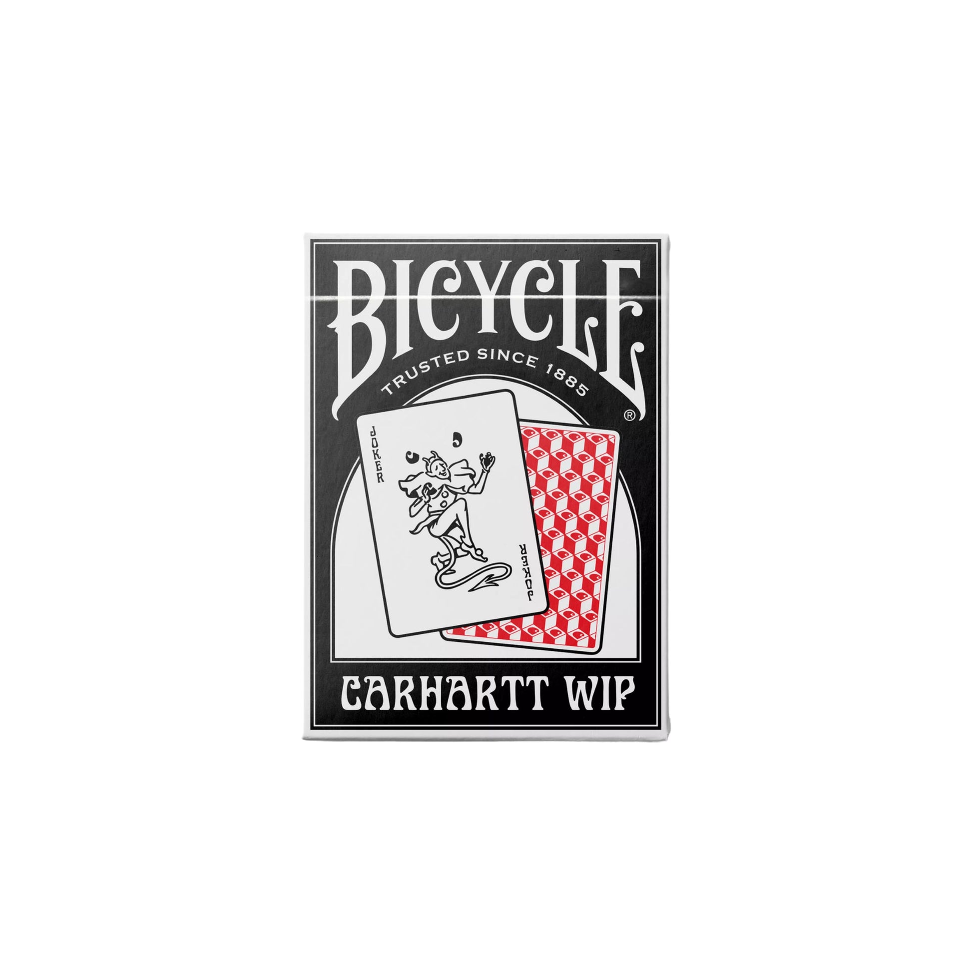 Baralho de cartas Carhartt WIP Bicycle® em Multicolor. Foto da caixa.