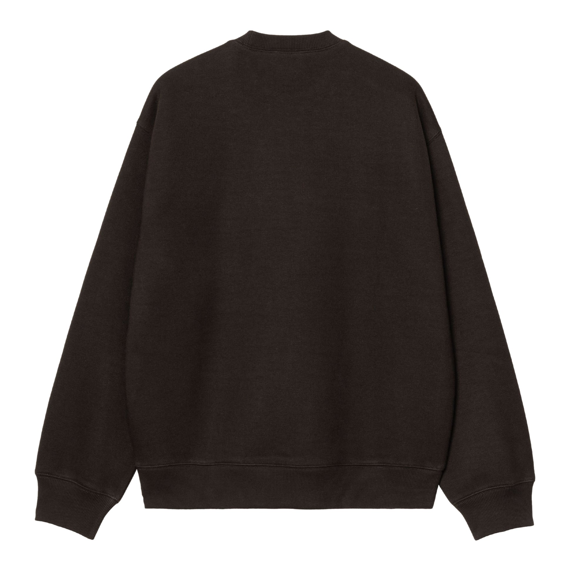 Sweat para homem Carhartt WIP Big School em Tobacco. Foto da parte de trás.