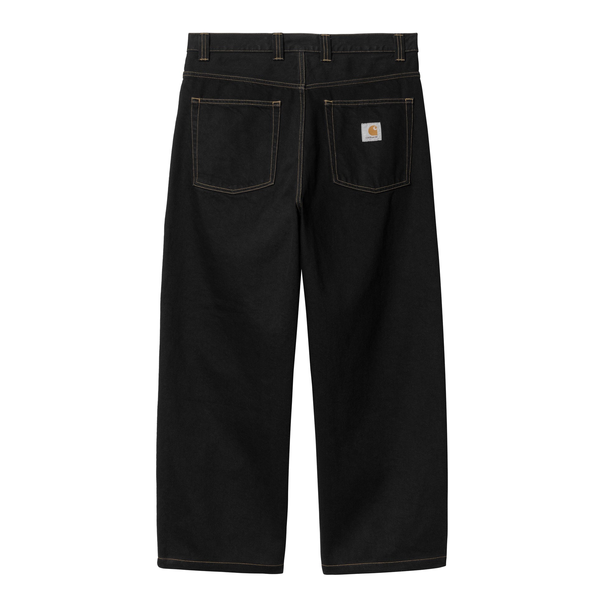 Calça de ganga para homem Carhartt WIP Brandon em Preto Rinsed. Foto da parte de trás.