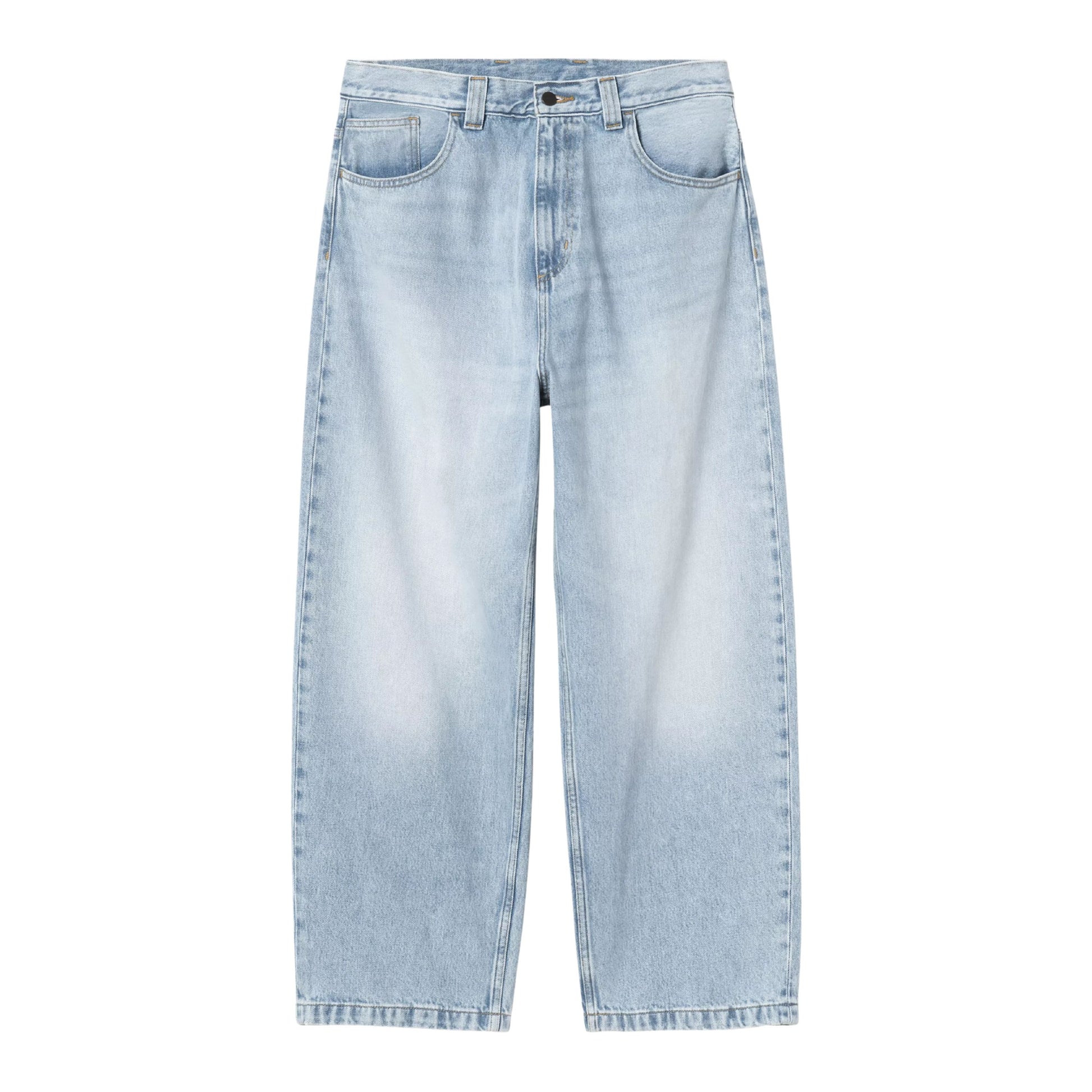 Calça de ganga para homem Carhartt WIP Brandon em azul worn bleached. Foto da parte de trás.