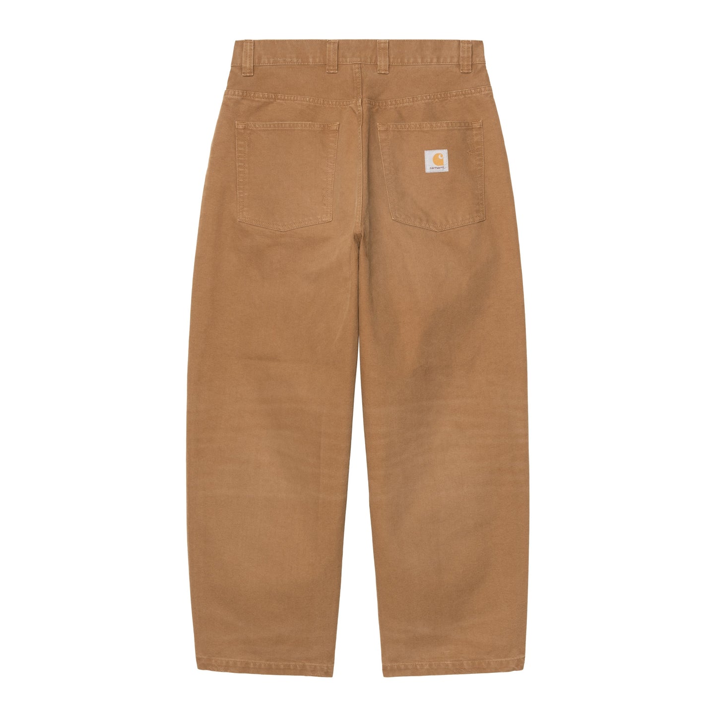 Calças para homem Carhartt WIP Brandon em Hamilton Brown com grind wash. Foto da parte de trás.
