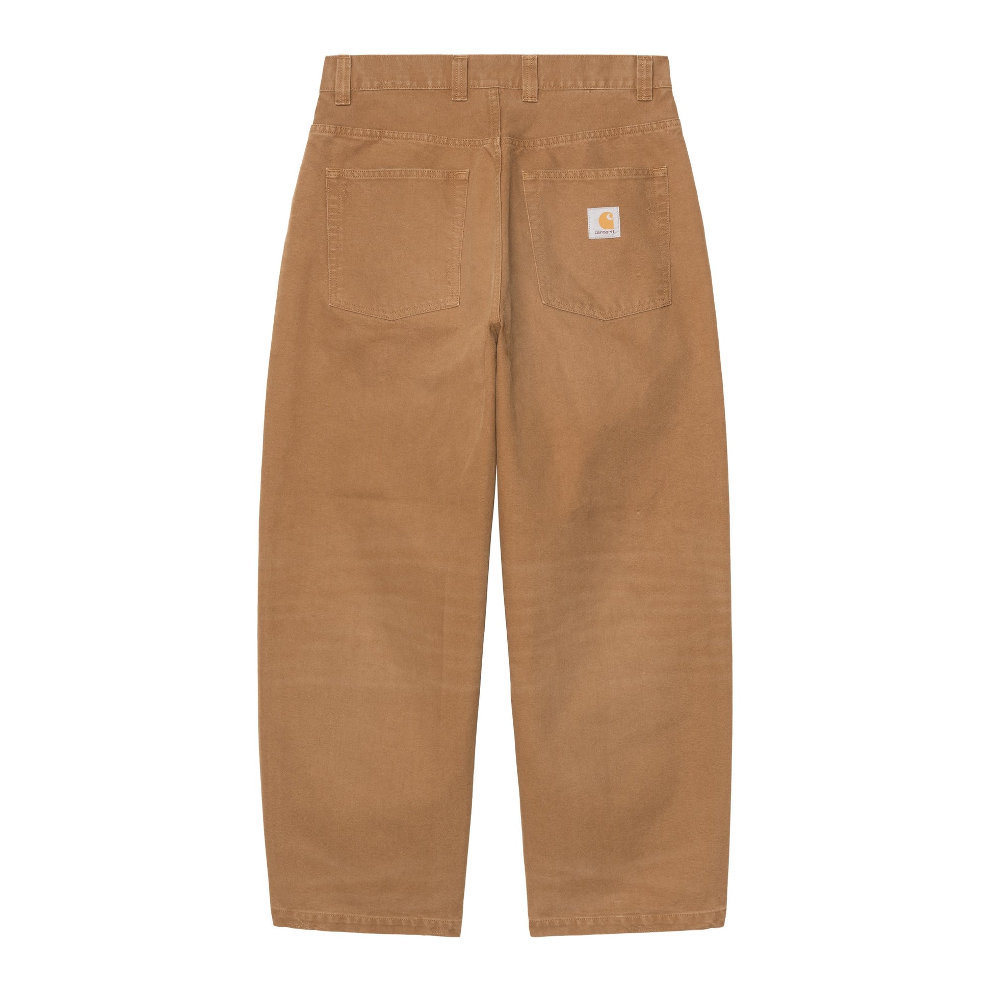 Calças para homem Carhartt WIP Brandon em Hamilton Brown com grind wash. Foto da parte de trás.