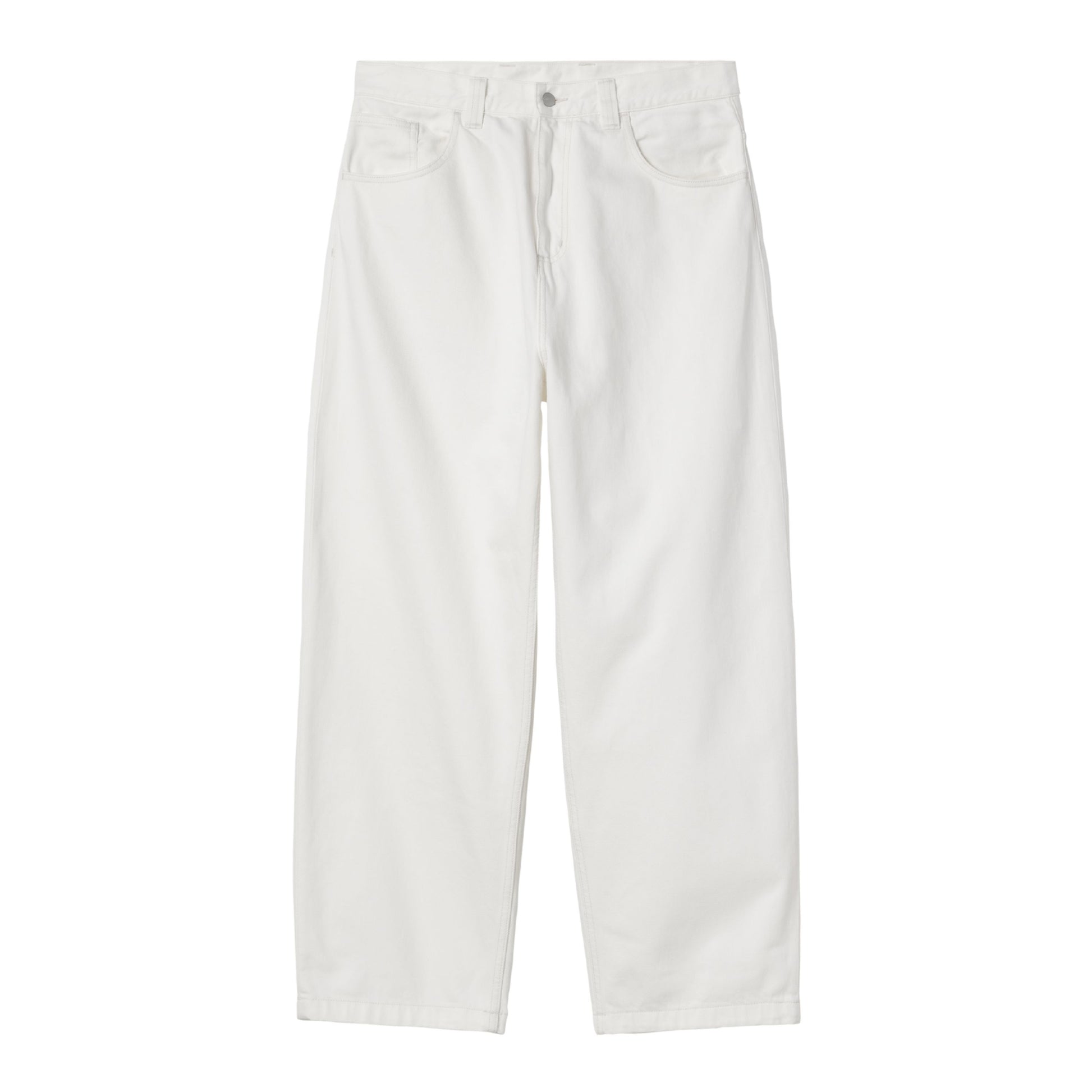 Calça de ganga para homem Carhartt WIP Brandon em Branco. Foto da parte da frente.