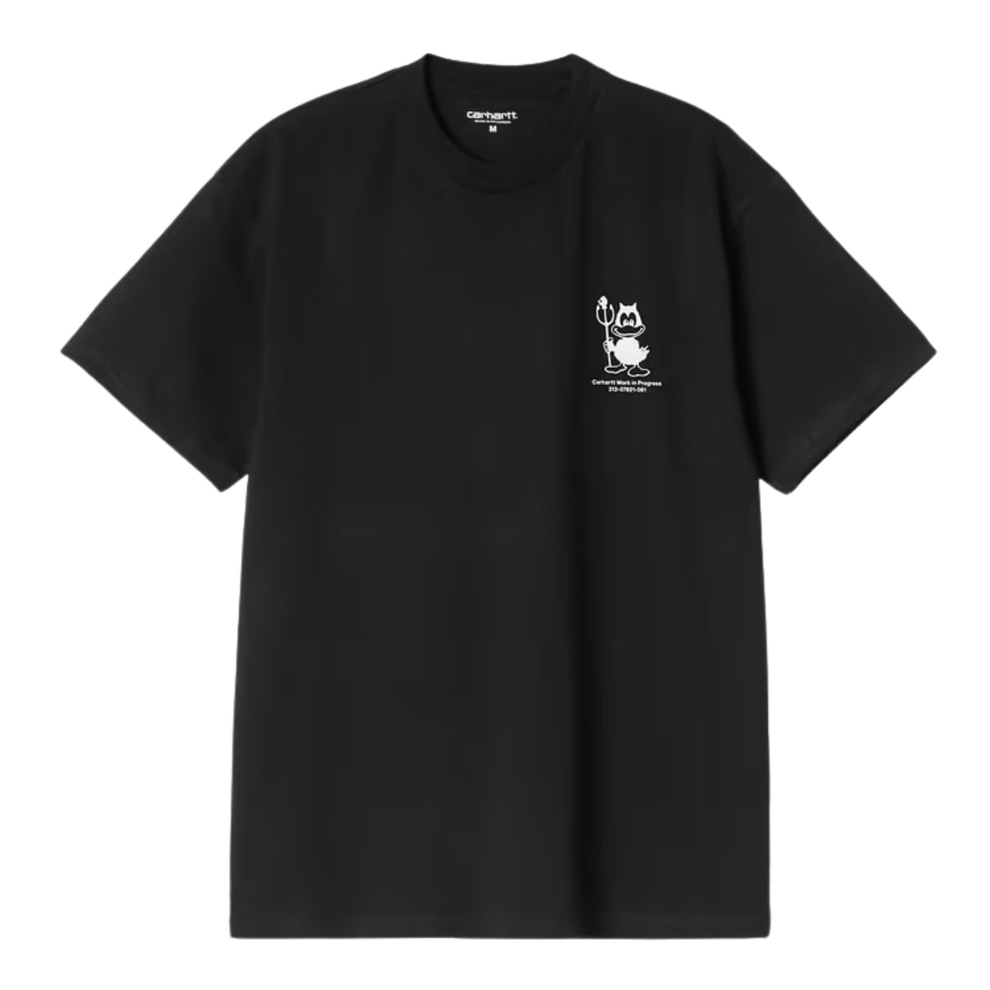 T-Shirt de manga curta para homem Carhartt WIP Bumper Car em Preto. Foto da parte da frente.