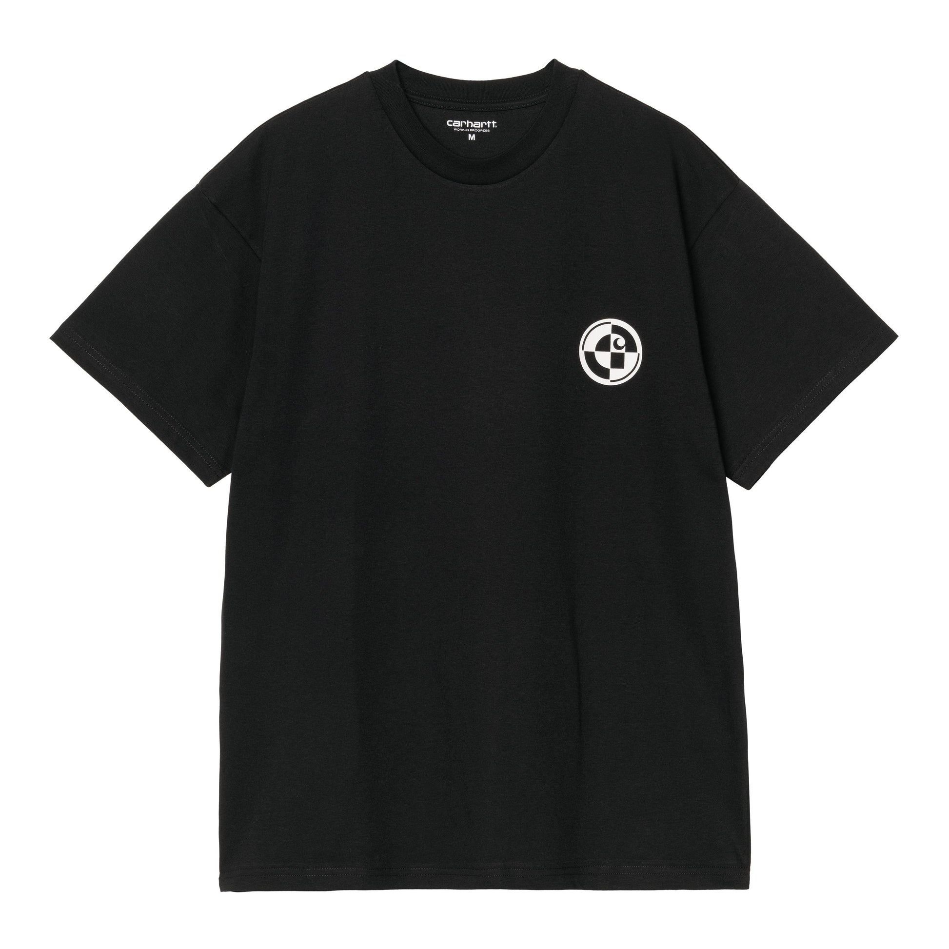T-Shirt de manga curta para homem Carhartt WIP C Logo Archive em Preto. Foto da parte da frente.