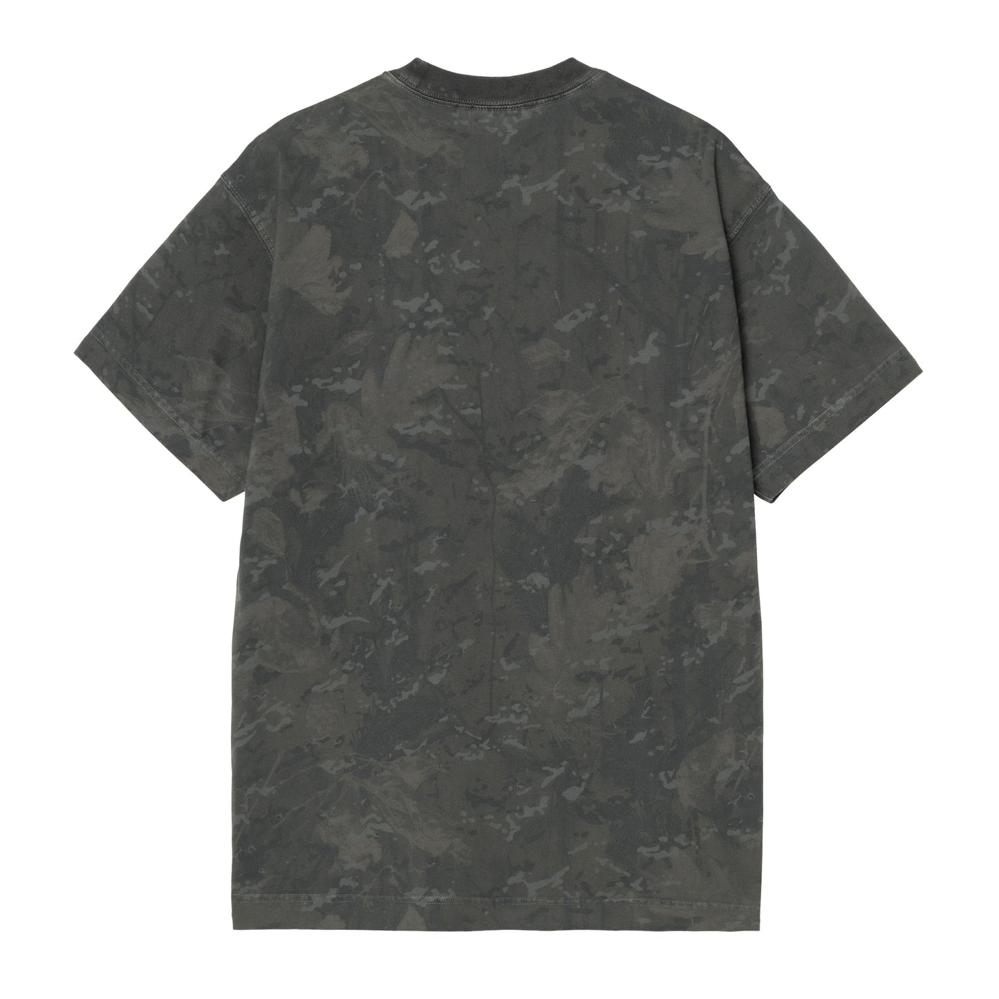 T-Shirt de manga curta para homem Carhartt WIP Camo Combi em Verde/Graphite. Foto da parte de trás.