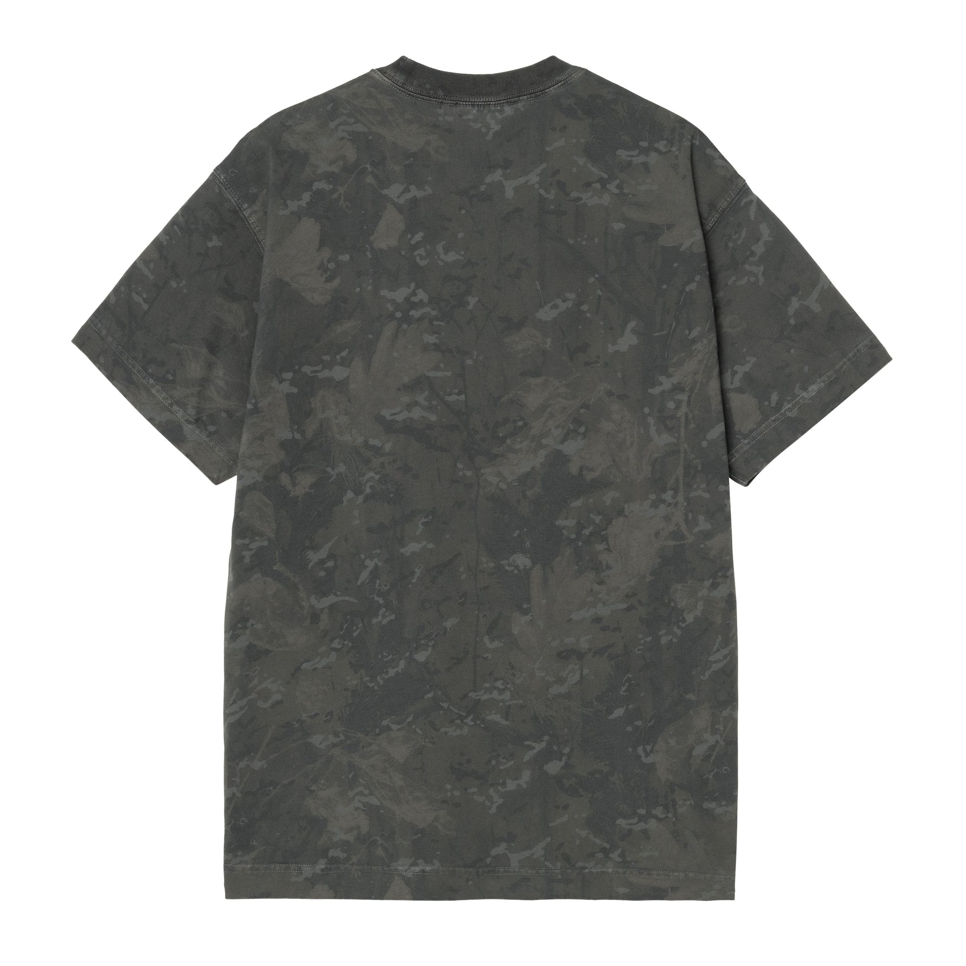 T-Shirt de manga curta para homem Carhartt WIP Camo Combi em Verde/Graphite. Foto da parte de trás.