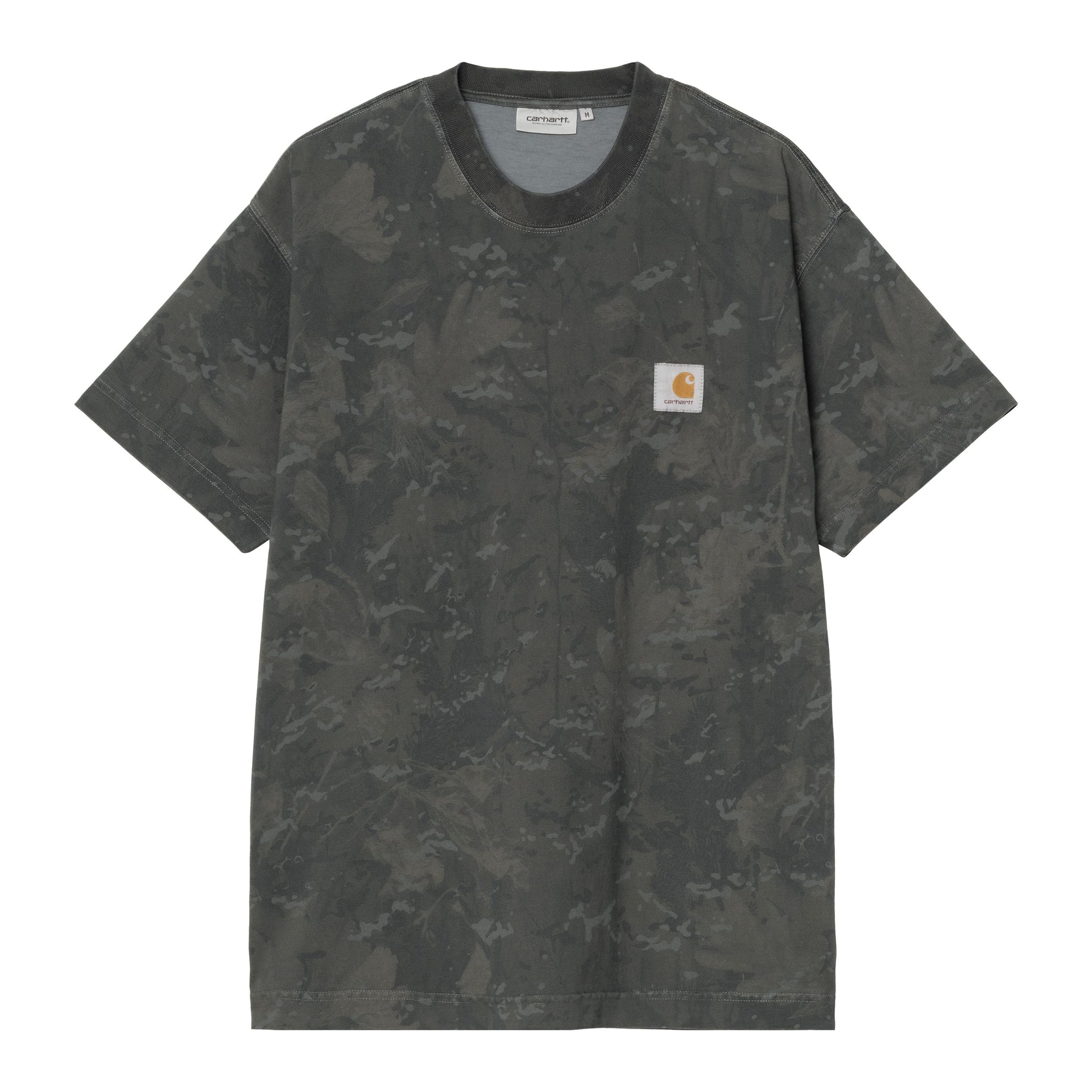 T-Shirt de manga curta para homem Carhartt WIP Camo Combi em Verde/Graphite. Foto da parte da frente.